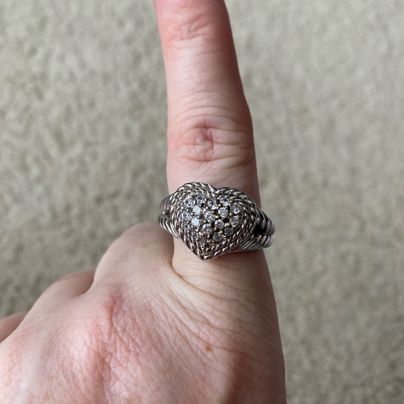 Judith Ripka Silver Heart Ring